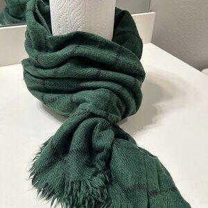 Green grid scarf